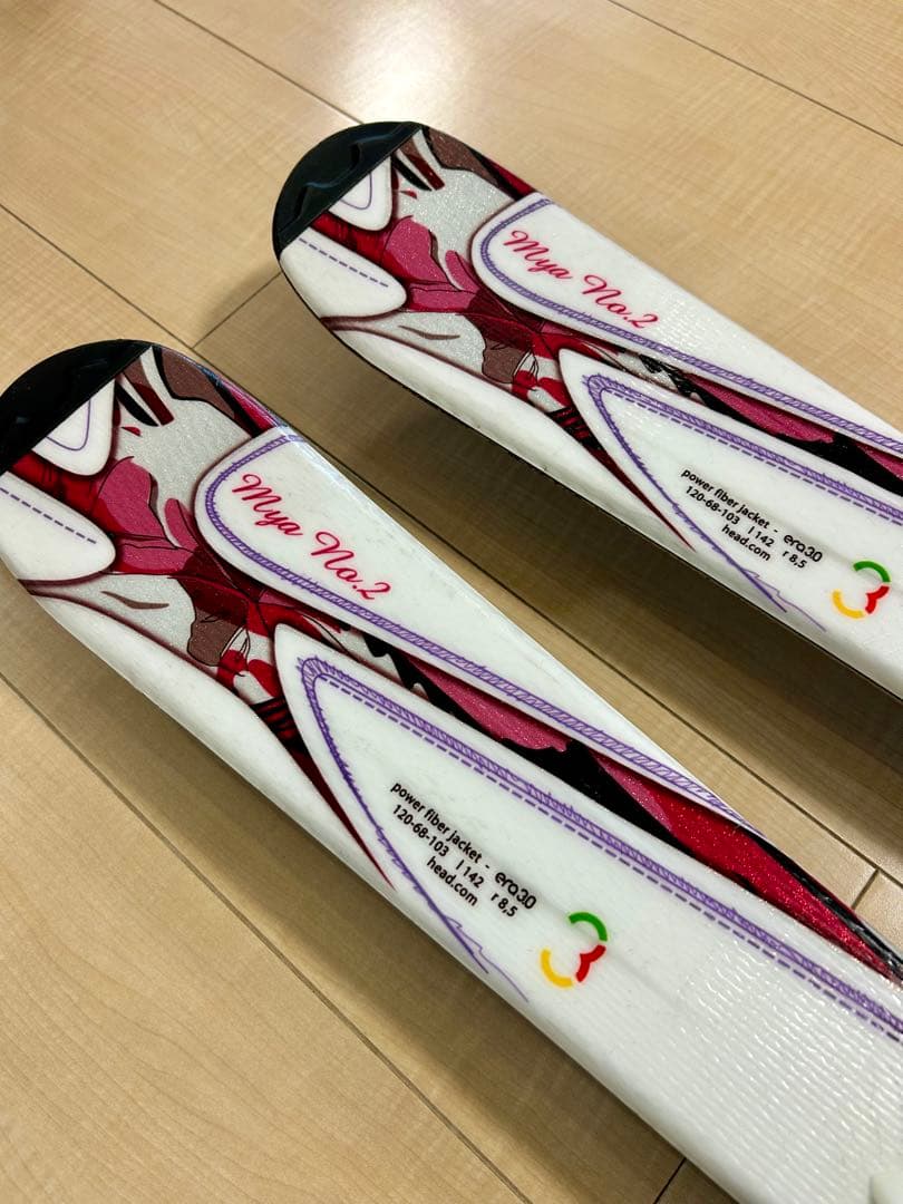 HEAD MYA No2 スキー 板 142cm ホワイト パープル 女性用