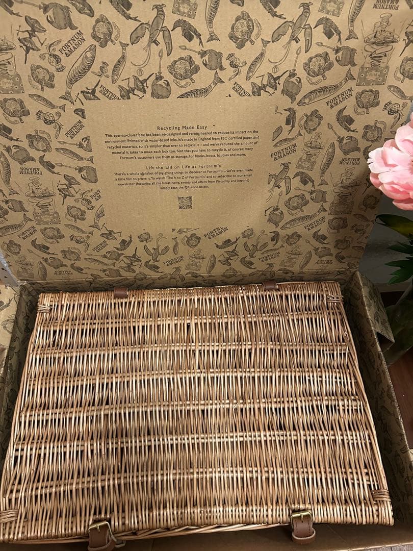 F&M フォートナム＆メイソン カゴ バスケット ラージサイズ　ハンパー