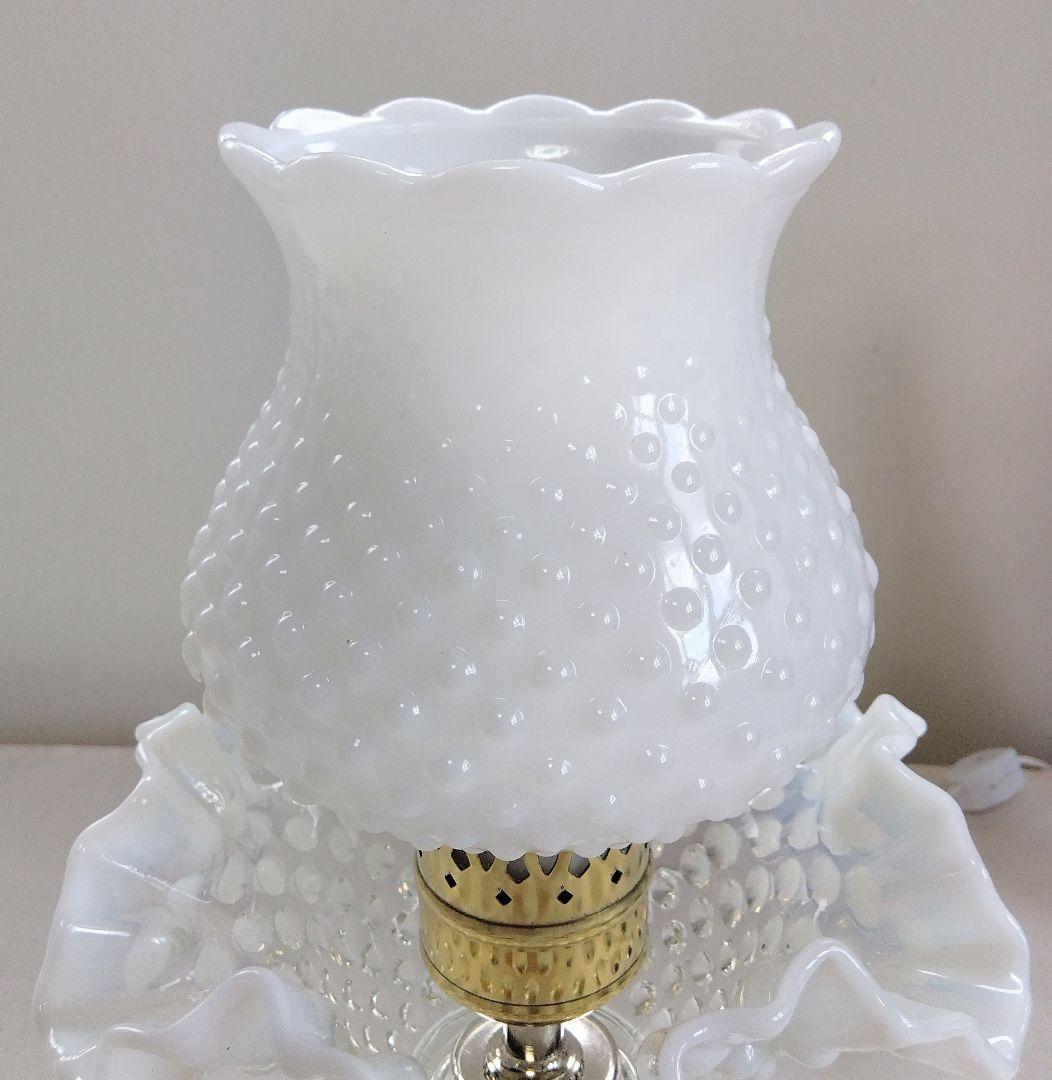 ☆フェントン ミルクガラス テーブルランプ オパールセント