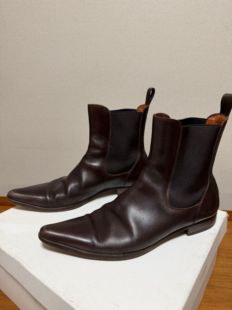 D&G ダークブラウン サイドゴアブーツ