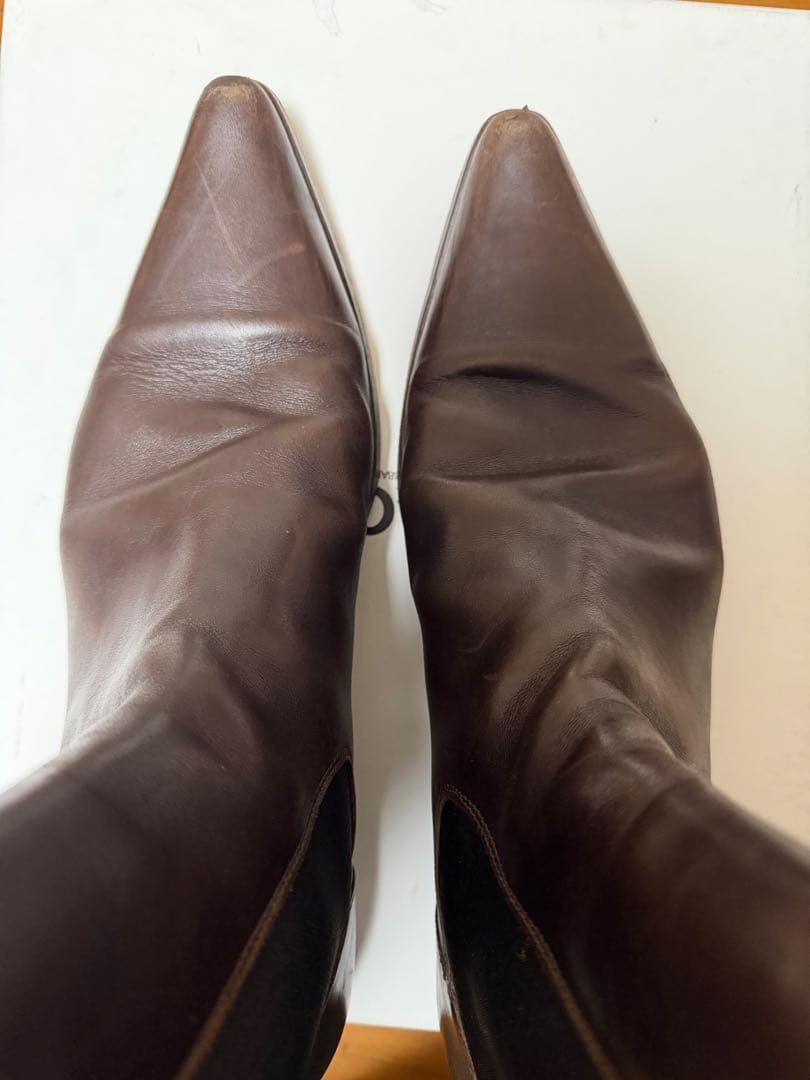 D&G ダークブラウン サイドゴアブーツ