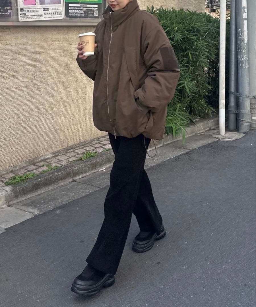 美品＊チャオパニックティピー PON企画中綿スタンドカラージャケット ブラウン＊