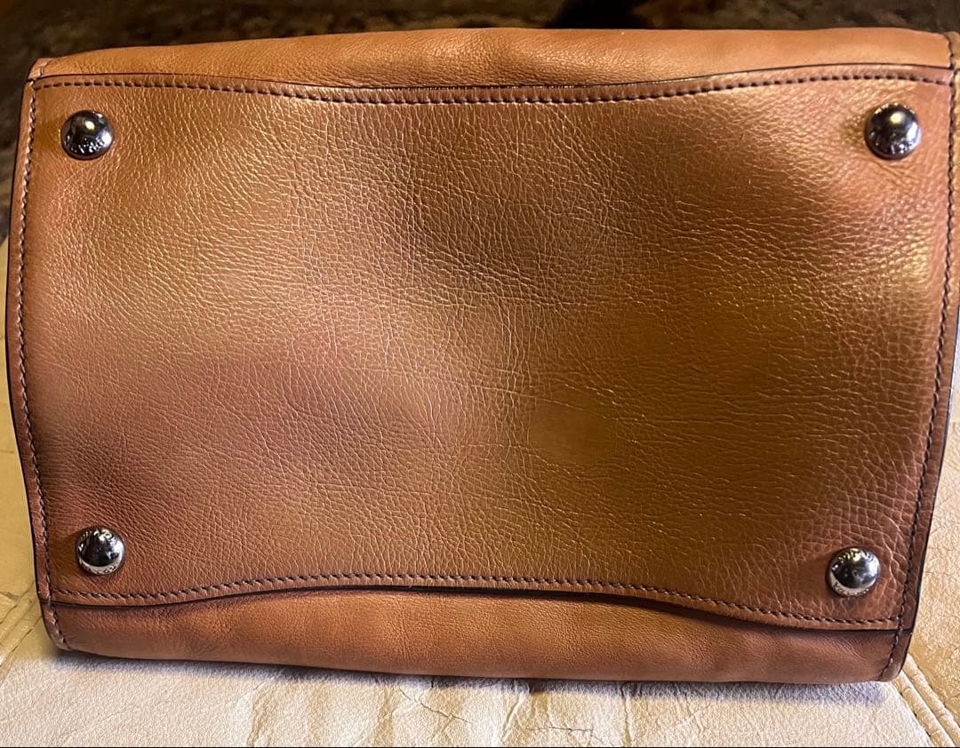 まろ工房さん専用　PRADA 2ウエイトートバック革　キャメル