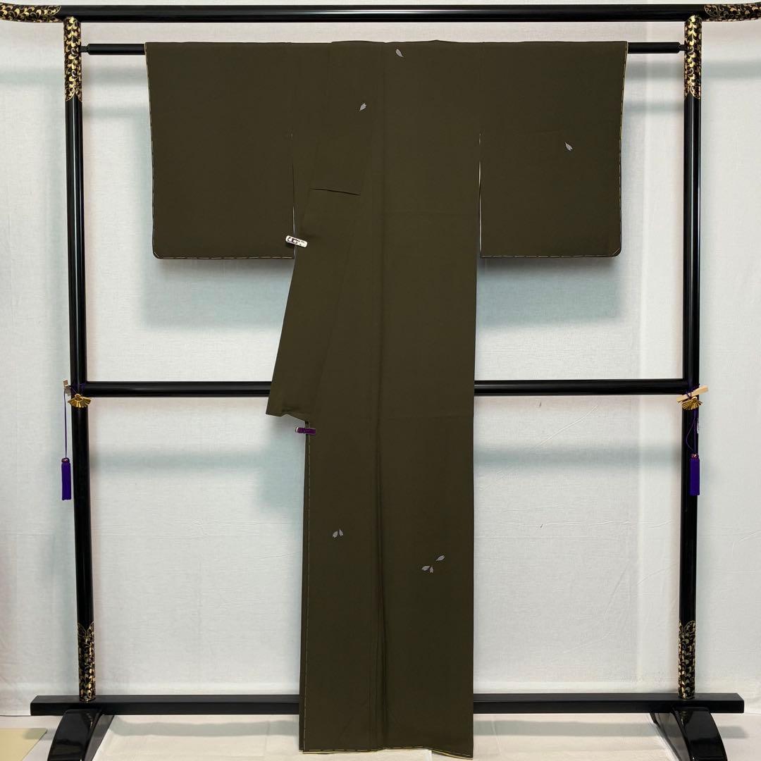 D209 訪問着　ジュサブロー　花びら　正絹　着物　袷　しつけ糸付き未使用極美品