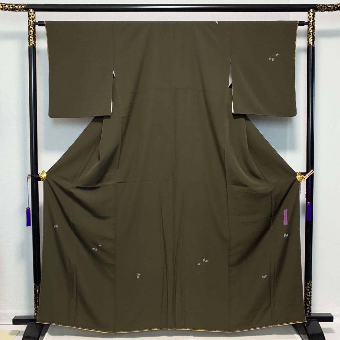 D209 訪問着　ジュサブロー　花びら　正絹　着物　袷　しつけ糸付き未使用極美品