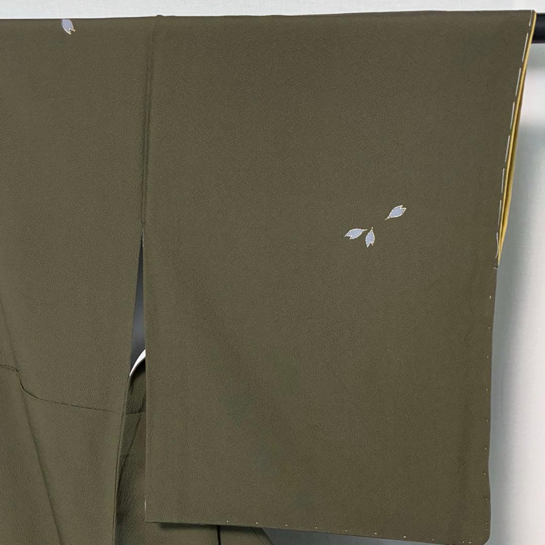 D209 訪問着　ジュサブロー　花びら　正絹　着物　袷　しつけ糸付き未使用極美品