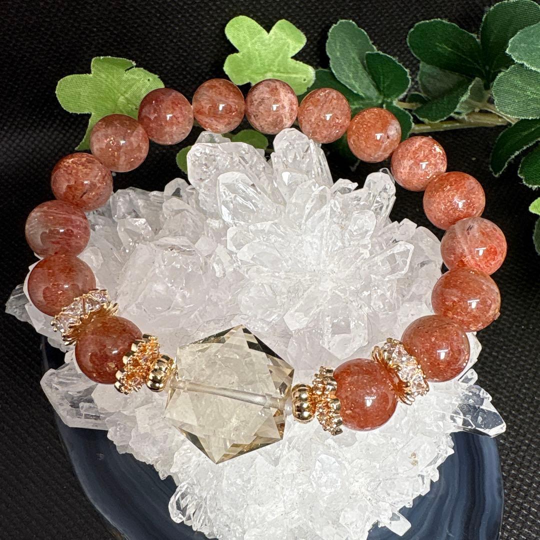 ＊みだきゆ様お取置き1/16＊シトリン　六芒星　サンストーン　ブレスレット