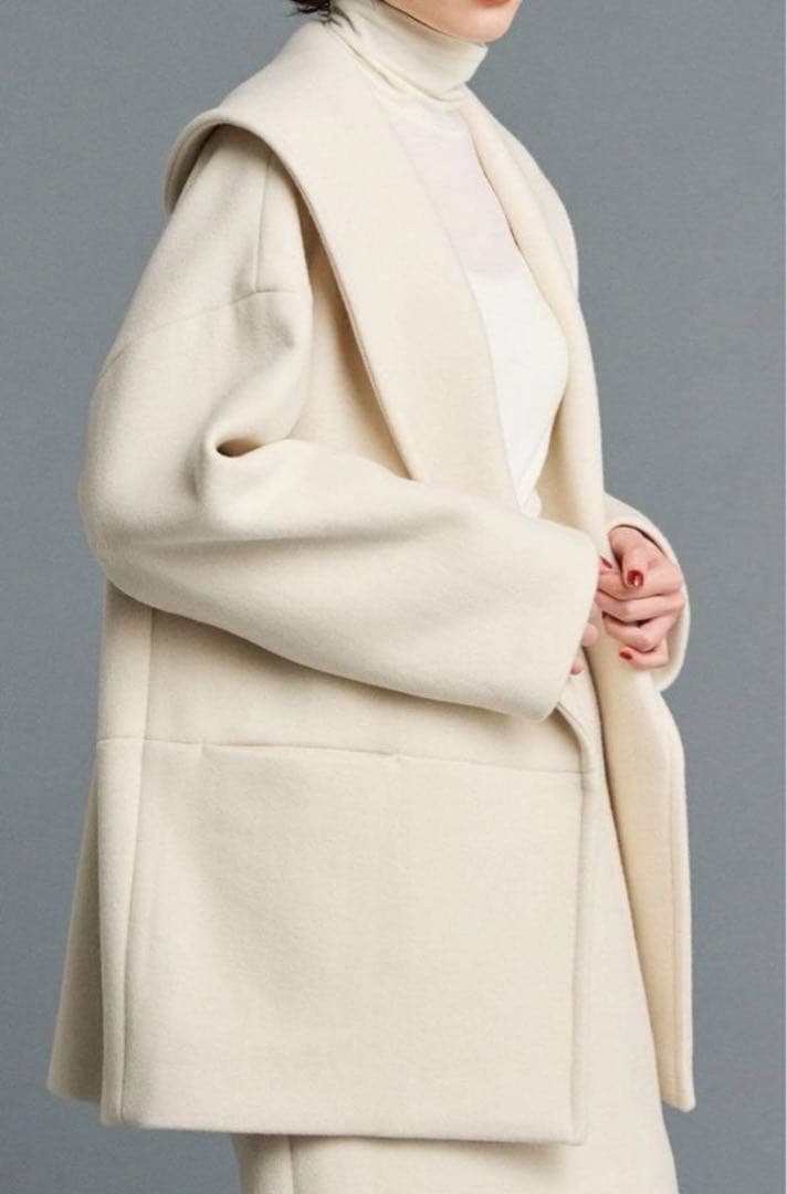 uncrave プルーフメルトン ビッグカラー コート オフ　サイズ1