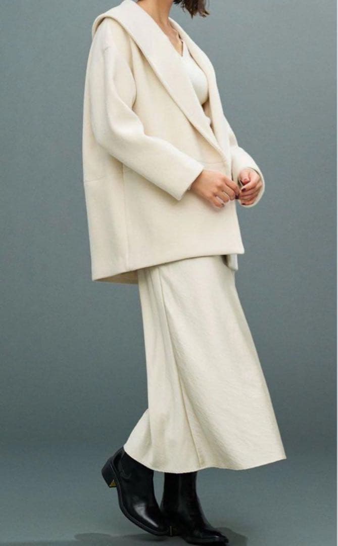 uncrave プルーフメルトン ビッグカラー コート オフ　サイズ1