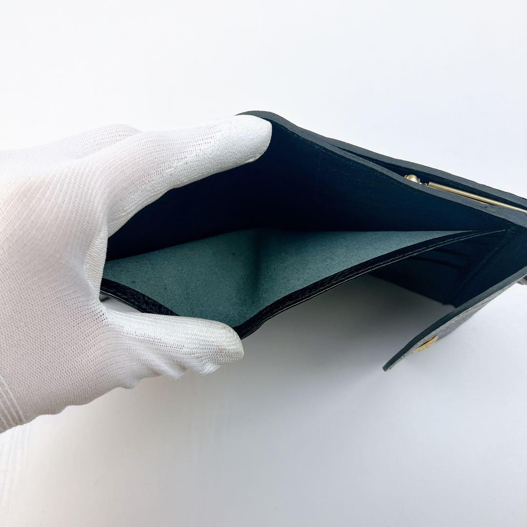 【未使用保管品】 ILBISONTE イルビゾンテ 折り財布 がま口 ブラック