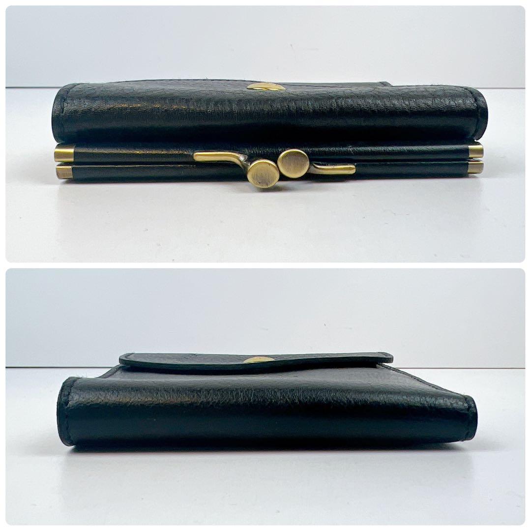 【未使用保管品】 ILBISONTE イルビゾンテ 折り財布 がま口 ブラック