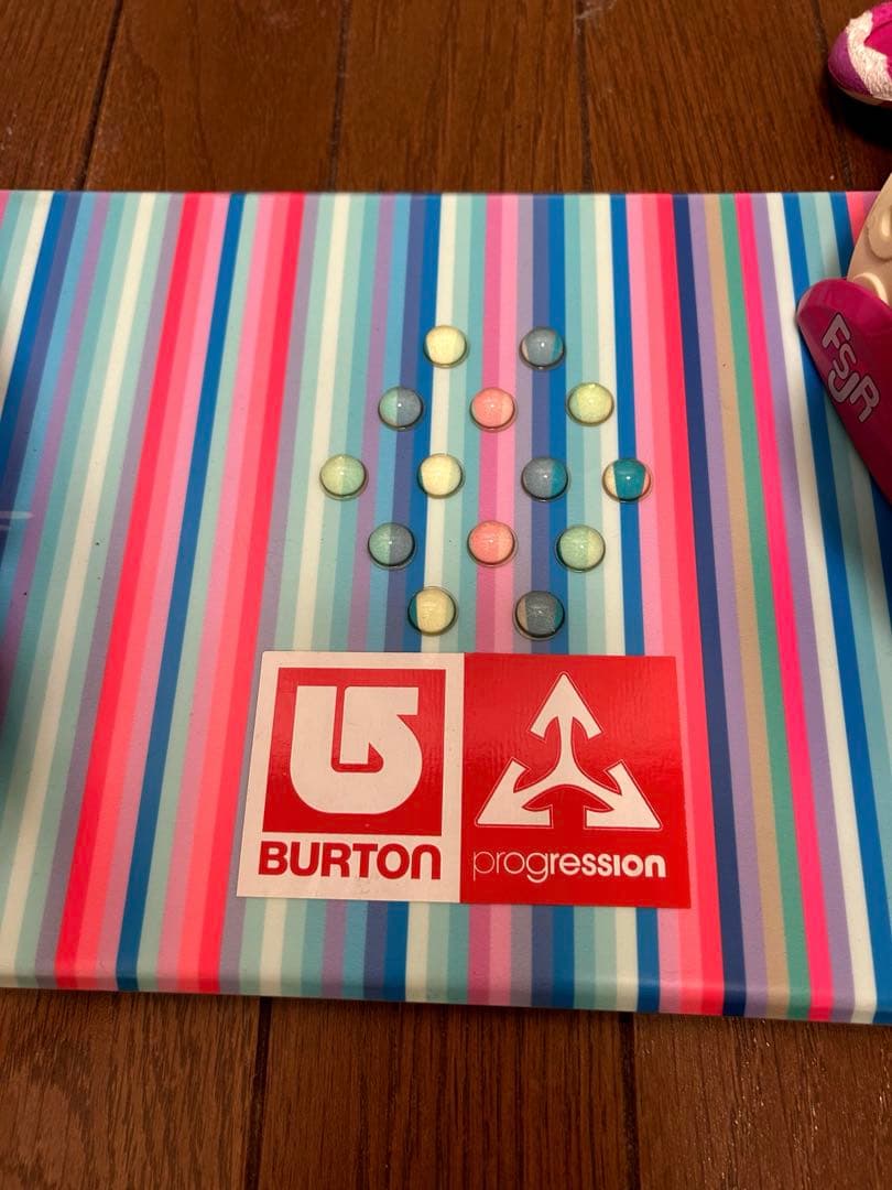 《BURTON》キッズ用　100cm スノーボード板　バインディング付