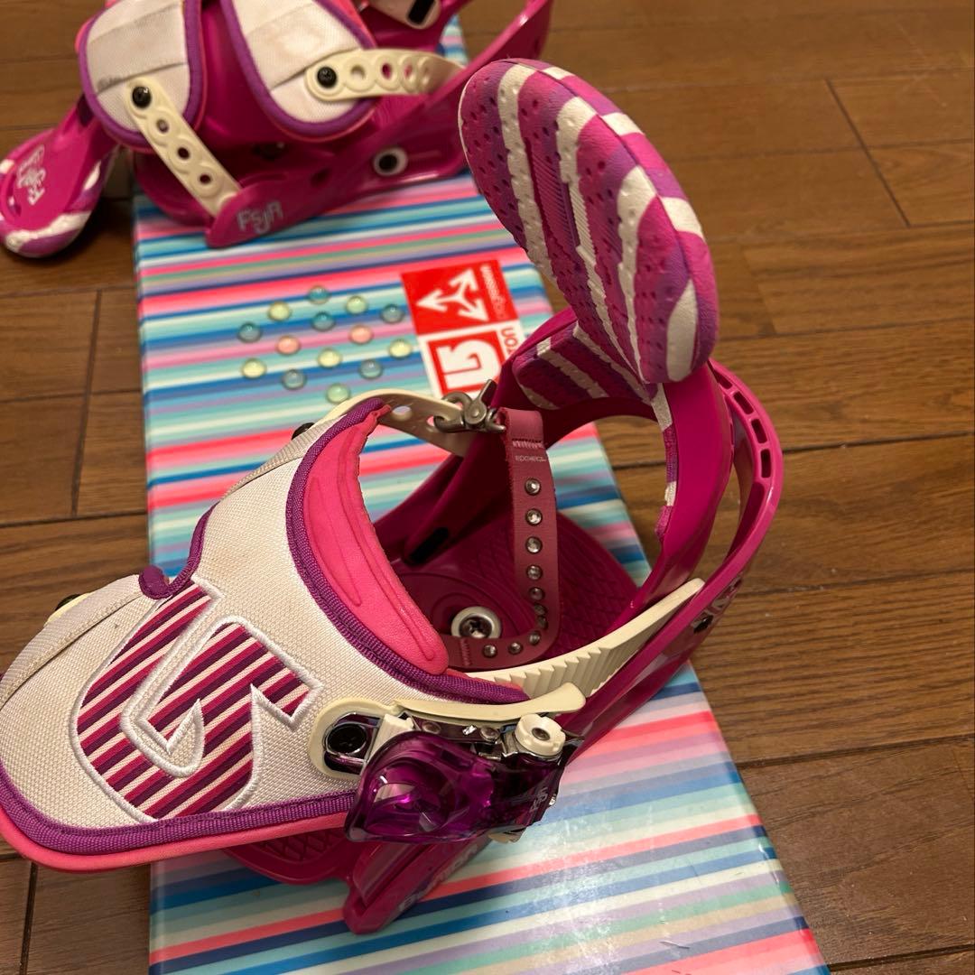 《BURTON》キッズ用　100cm スノーボード板　バインディング付