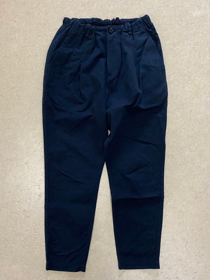 ゴーシュ カツラギ テーパード スリムイージー パンツ ネイビー