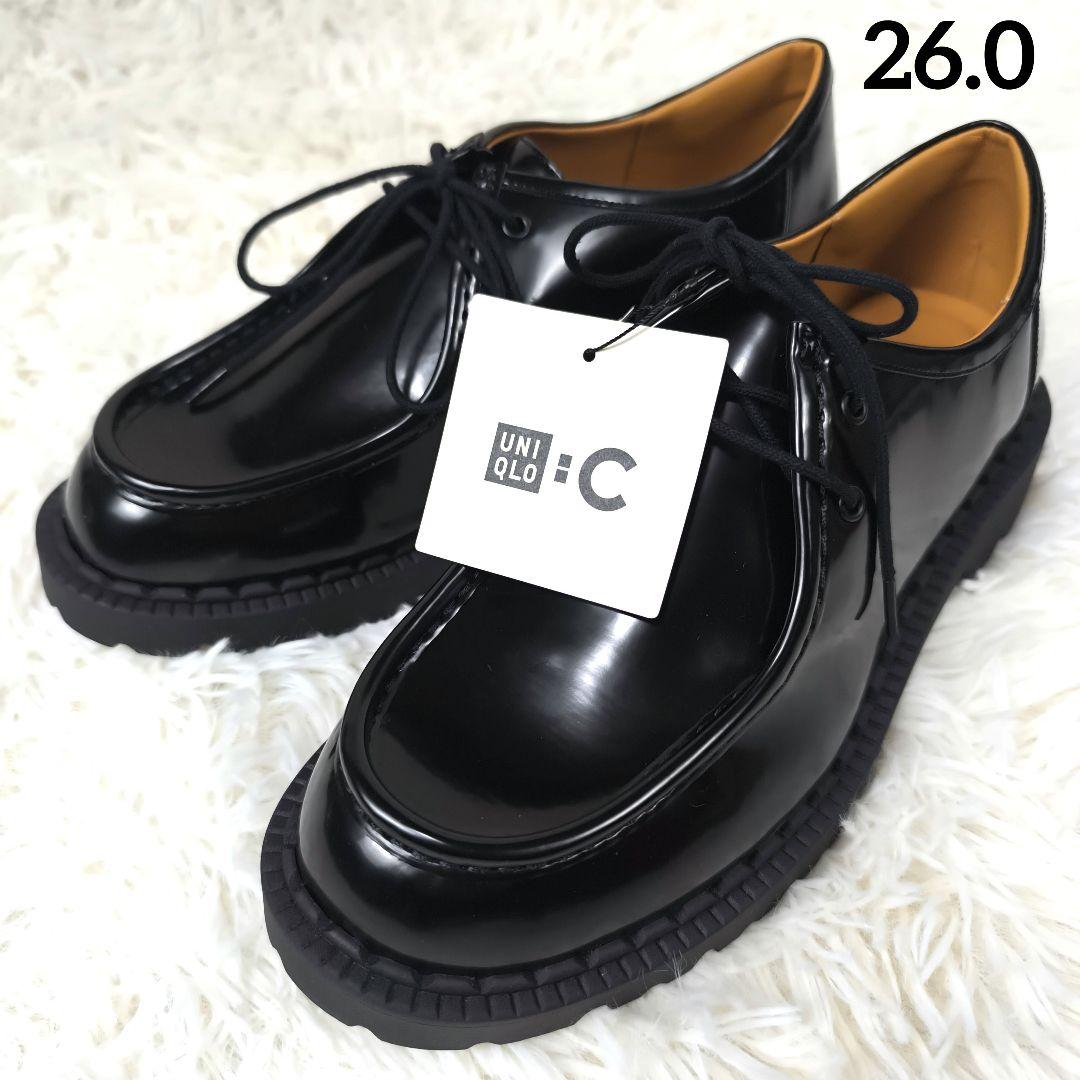 タグ付未使用✨ ユニクロシー レースアップシューズ チロリアンシューズ 黒 26