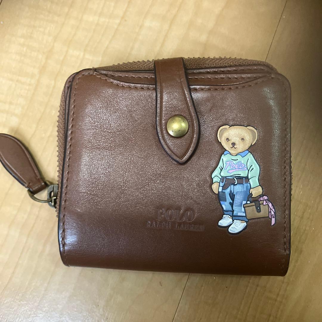 POLO RALPH LAUREN 二つ折り財布 ブラウン