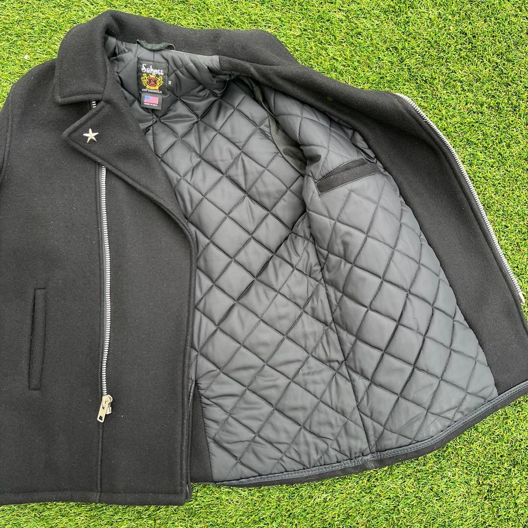 Schott ショット ワンスター ウール ライダース Pコート USA製36