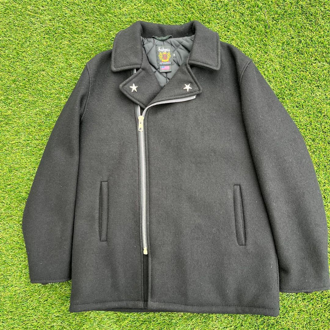 Schott ショット ワンスター ウール ライダース Pコート USA製36