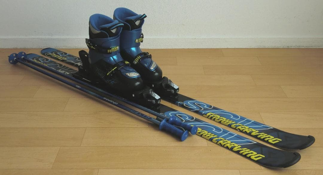 ■■送料無料■CARVING■子供用スキーセット■140/24■WAX■