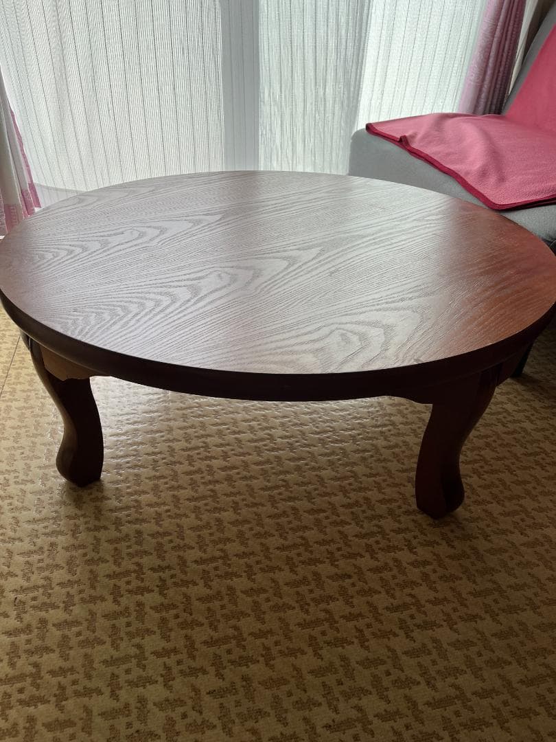 o*n様 木製ちゃぶ台 折りたたみ 円卓 丸テーブル 座卓 昭和レトロ 古民家家