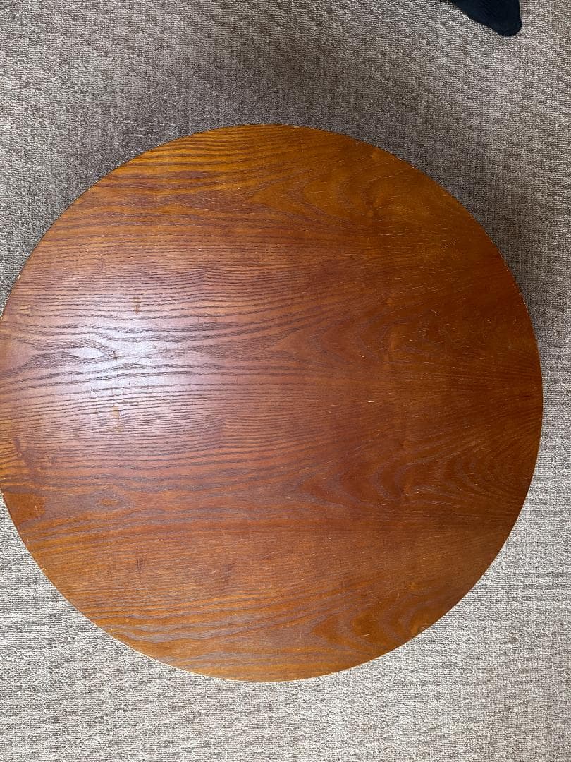 o*n様 木製ちゃぶ台 折りたたみ 円卓 丸テーブル 座卓 昭和レトロ 古民家家