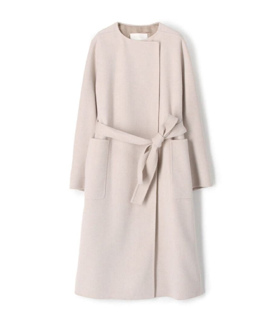 プレミアムウールリバー　ノーカラーコート