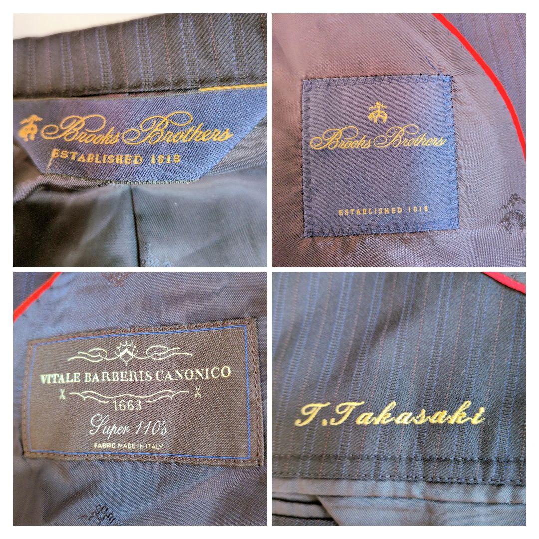 ブルックスブラザーズ セットアップ カノニコ スーパー110’s 濃紺 L相当