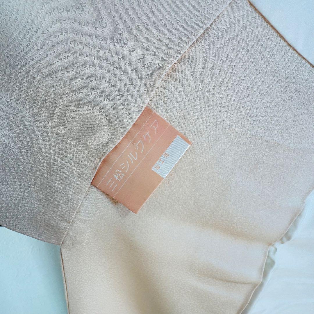 三松　超美品　正絹　袷　訪問着　着物　166裄67.5 桜色　トールサイズ