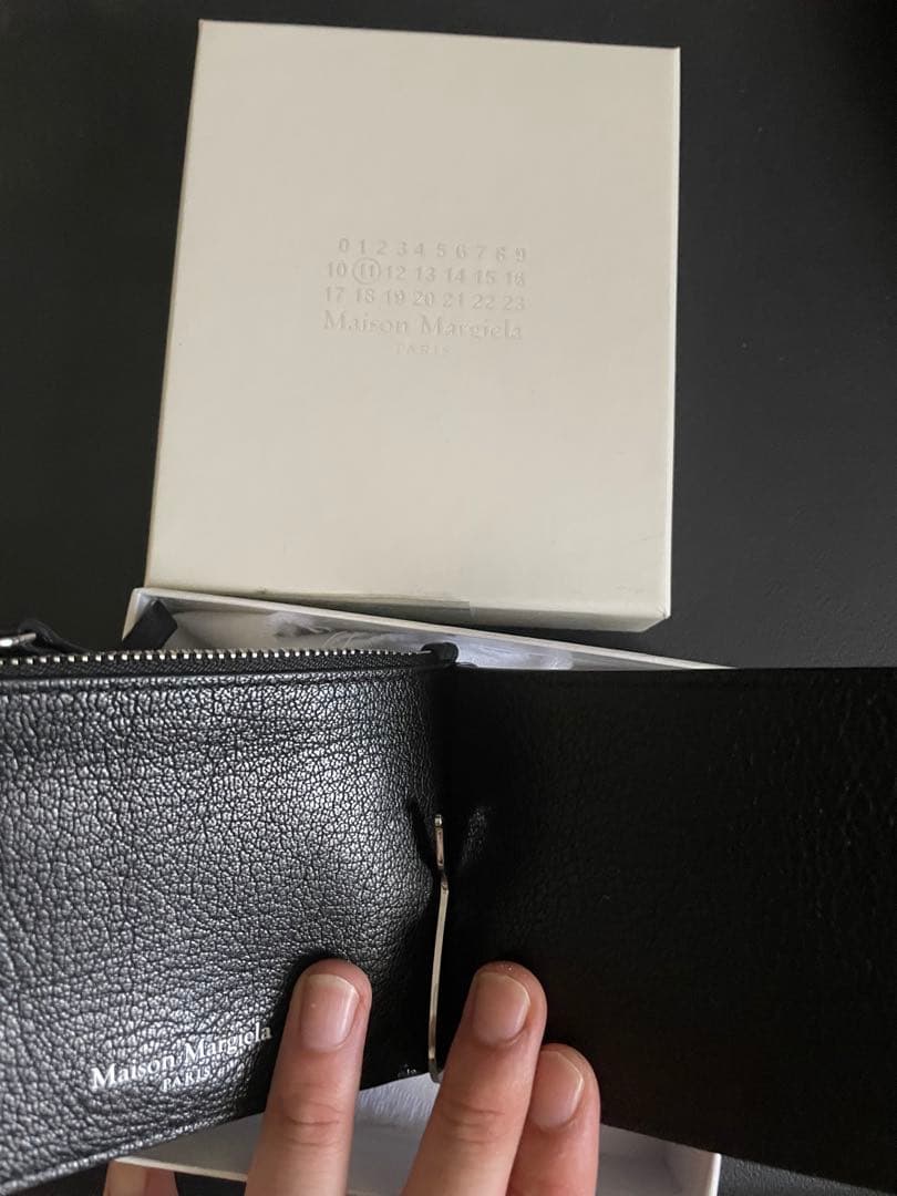 [美品 ✨]値下げ中Maison Margielaブラック マネークリップ 財布