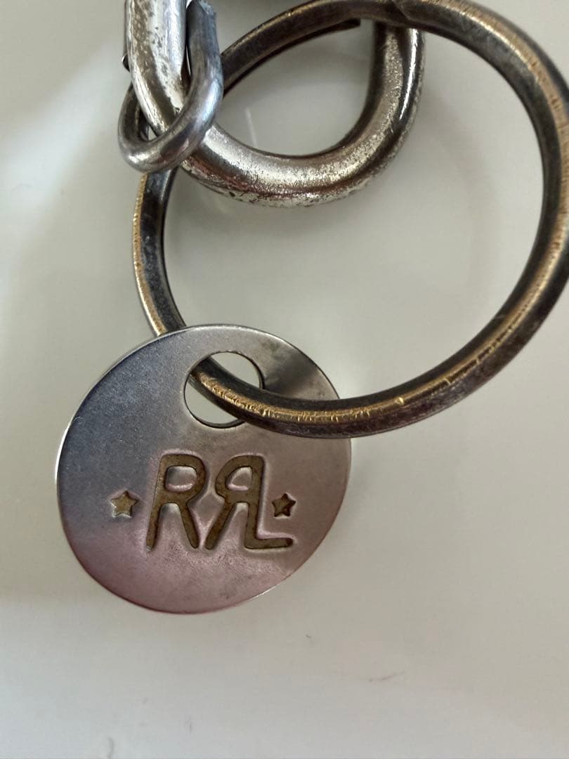 レザー製二つ折り財布 チェーン付き