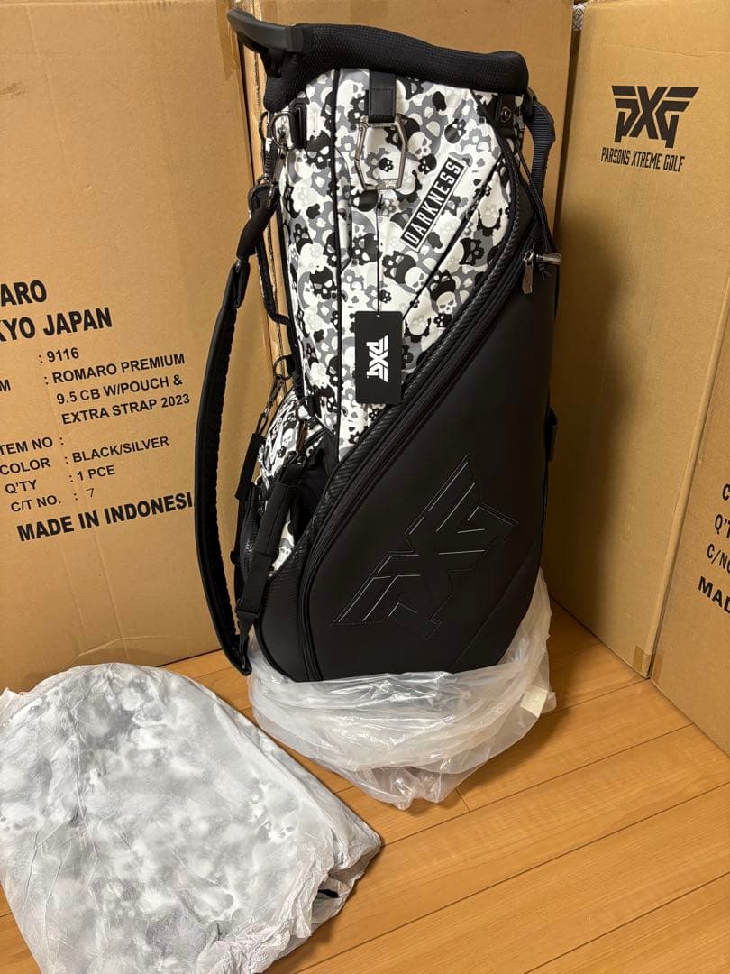 PXG ダークネス スカルカモ ハイブリッドスタンドバッグ 6分割 未使用展示品