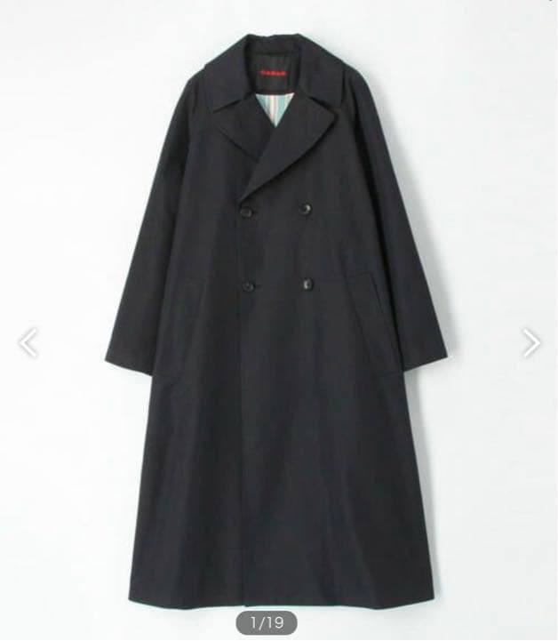 【CABaN】コットンポリエステルシャンブレーオーバーサイズトレンチコート