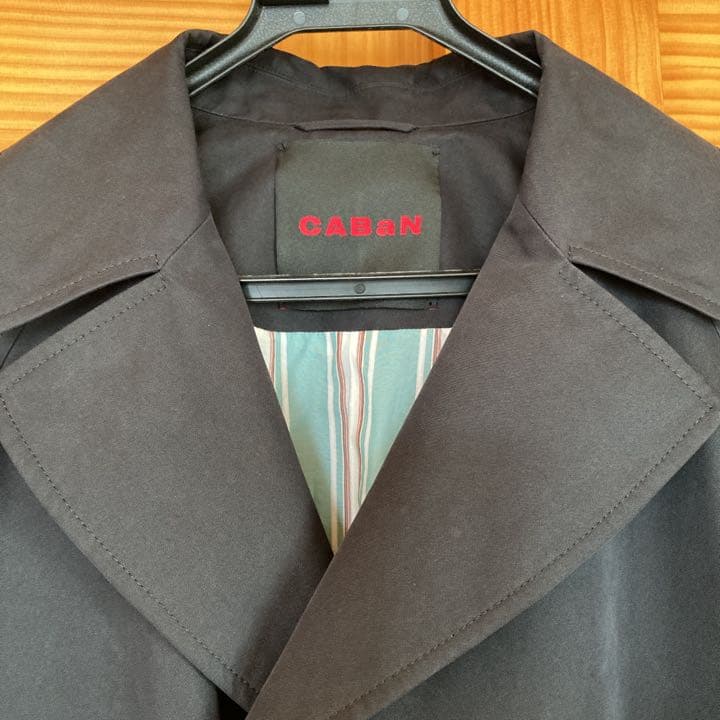 【CABaN】コットンポリエステルシャンブレーオーバーサイズトレンチコート
