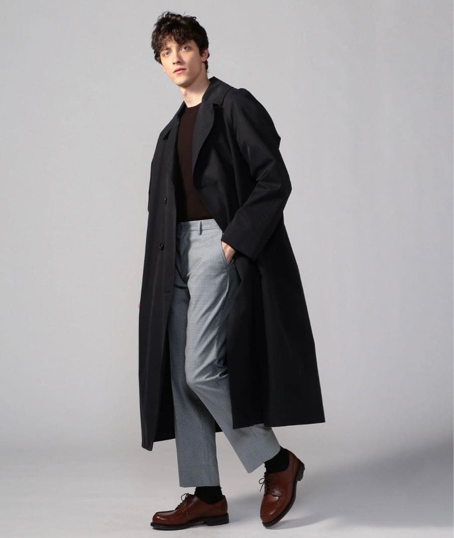 【CABaN】コットンポリエステルシャンブレーオーバーサイズトレンチコート