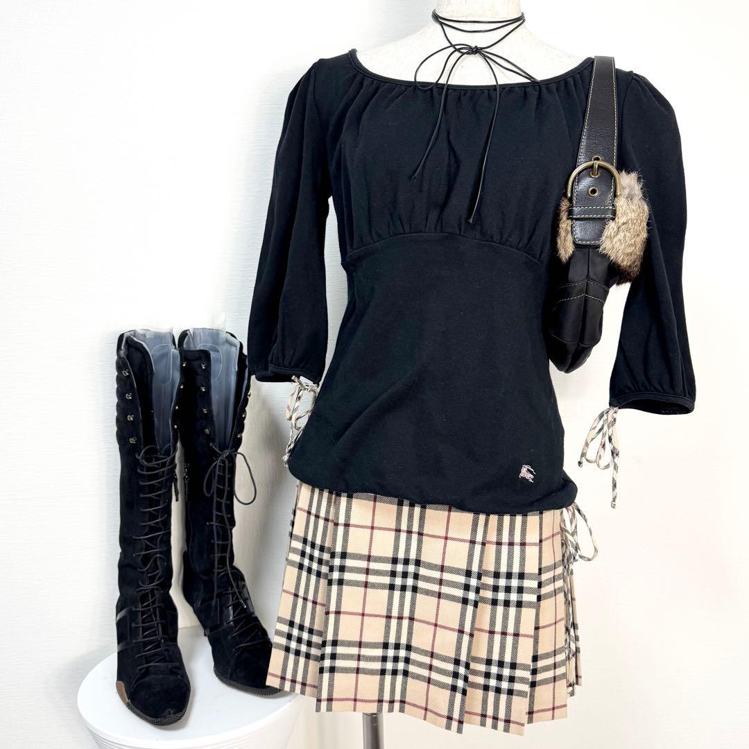 y2k❤️ BURBERRY BLUE LABEL ノバチェック プリーツスカート