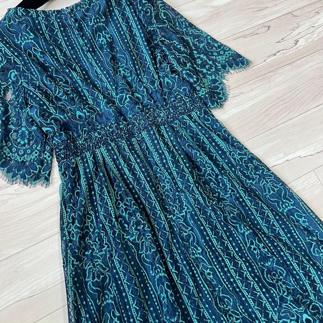 【極美品】大きいサイズ　プールヴー　パーティー　レース刺繍　オケージョンドレス