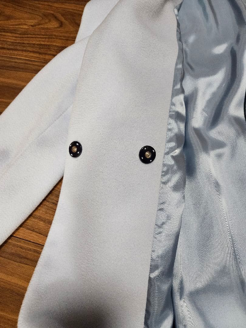 新品未使用・eleventy ライトブルー ウールチェスターコート