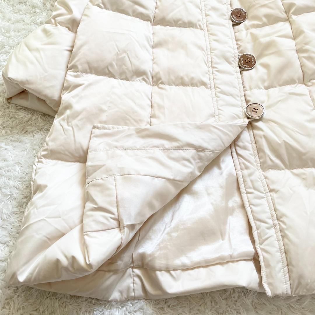 未使用級✨クレージュ ダウンコート 38 ロング丈　ホワイト　レア　レディース