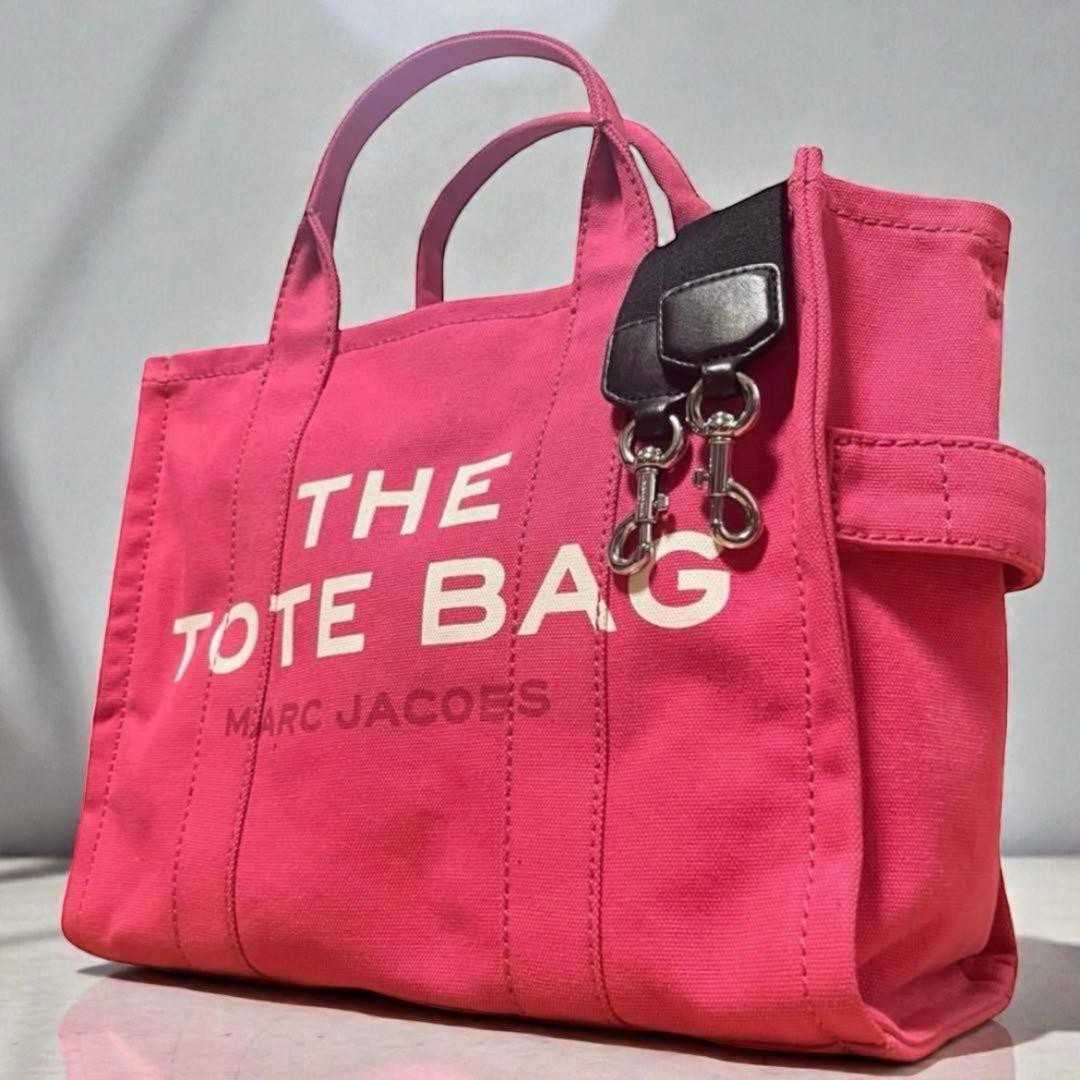 極美品✨希少カラー　マークジェイコブス　キャンバス　ピンク2way トートバッグ