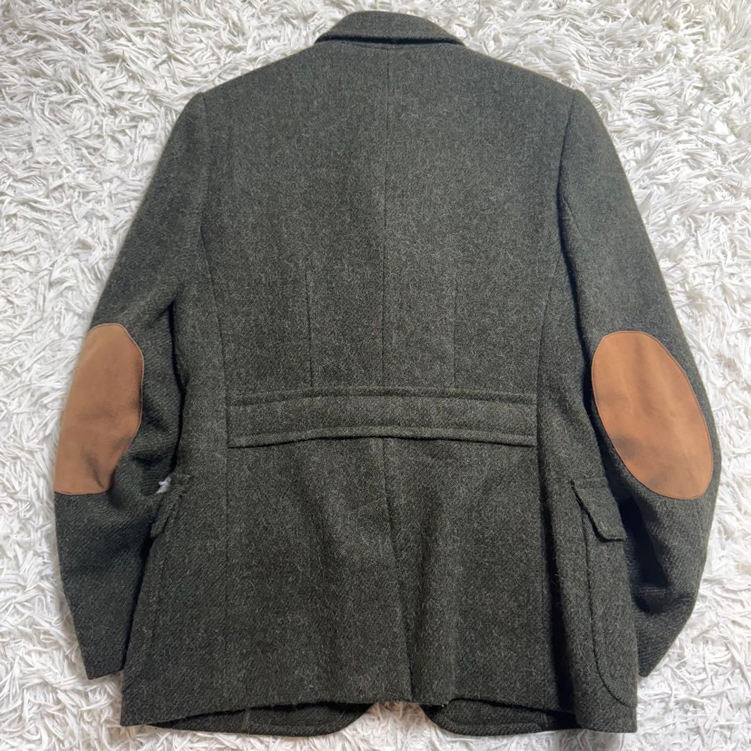 ラルフローレン　アルパカ　シャギー テーラードJK くるみボタン エルボーパッチ