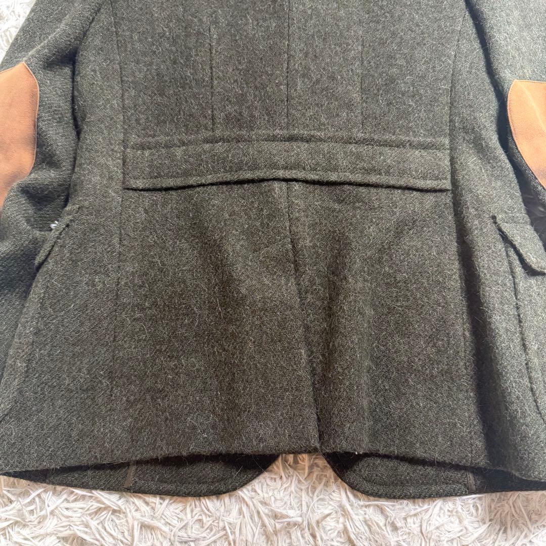 ラルフローレン　アルパカ　シャギー テーラードJK くるみボタン エルボーパッチ