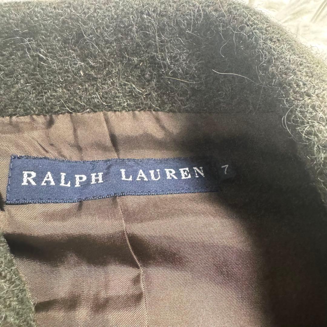 ラルフローレン　アルパカ　シャギー テーラードJK くるみボタン エルボーパッチ