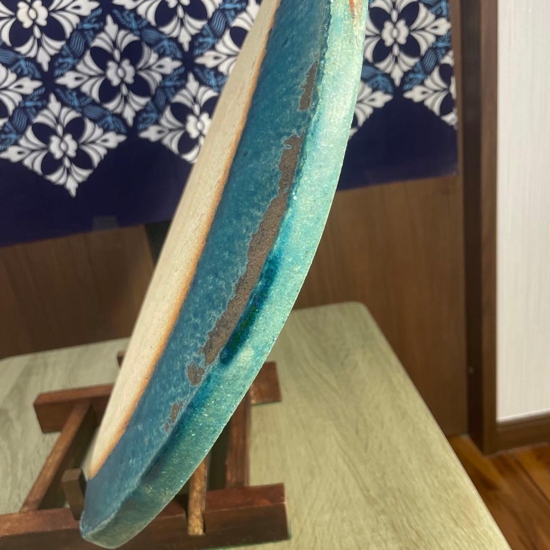 マヒローです　大嶺實清氏作　青彩陶板　47㎝