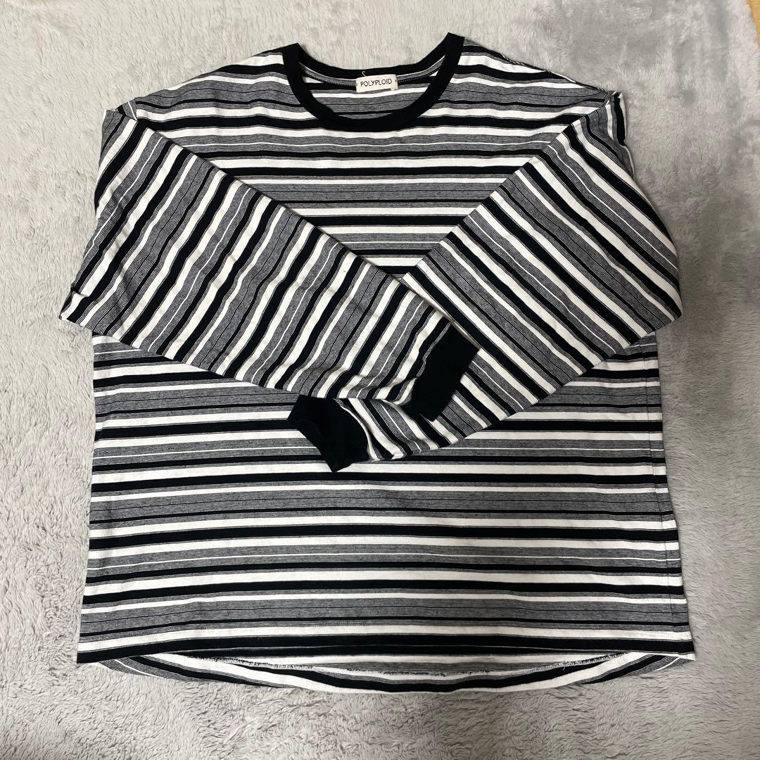 POLYPLOID ストライプ 長袖カットソー SIZE 2