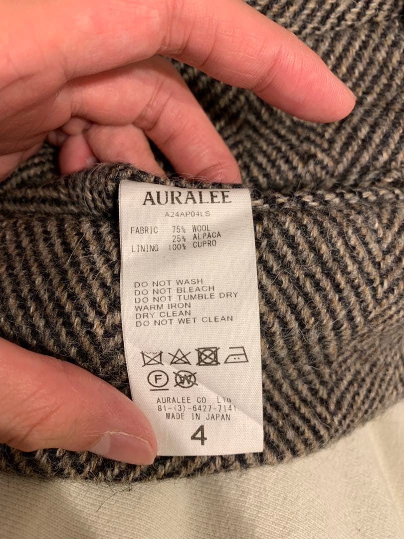 AURALEE｜LAMA SHETLAND WOOL TWEED SLACKS