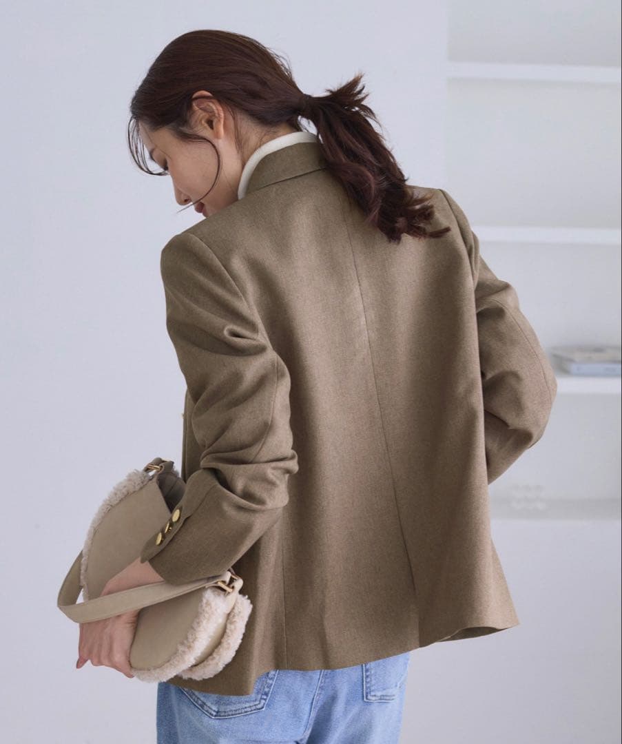 【送料無料】ロペピクニック　ベージュテーラードジャケット Mサイズ　金ボタン