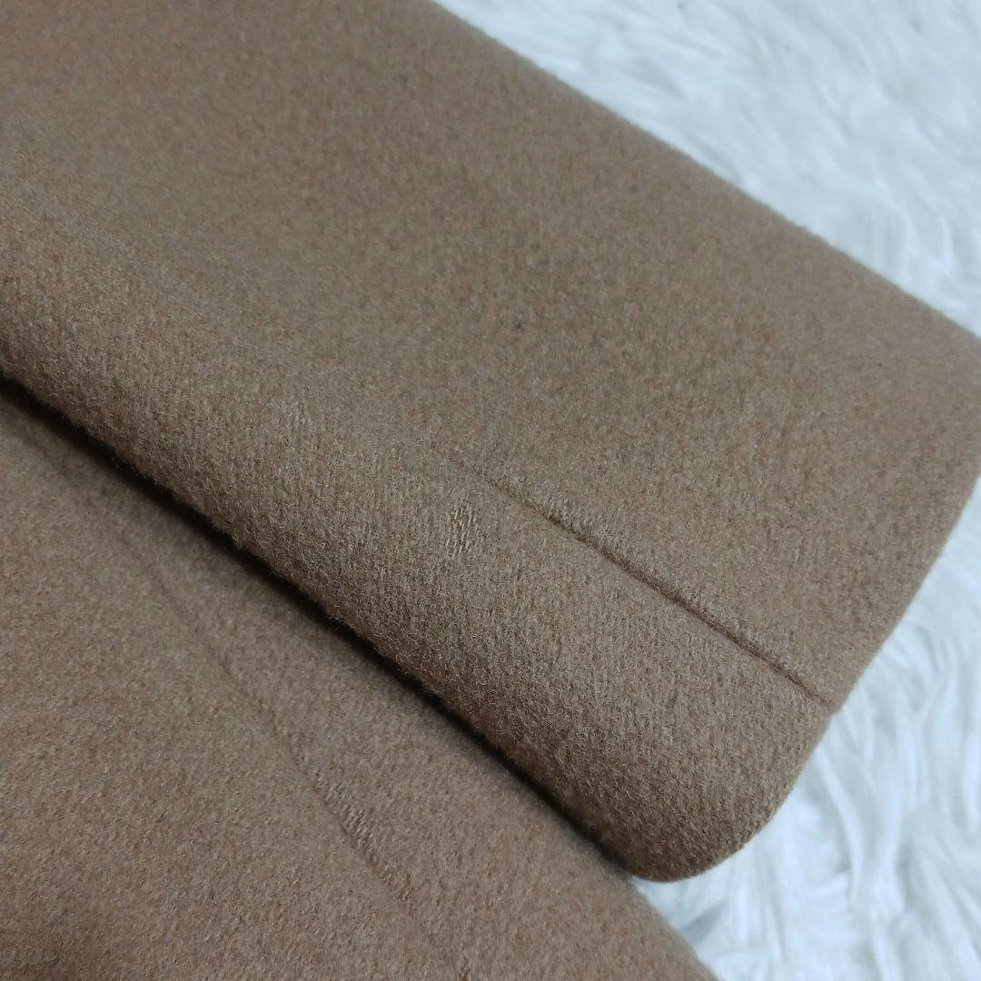 バーバリーブルーレーベル　ウールロングコート　ノバチェック　キャメル　サイズ40