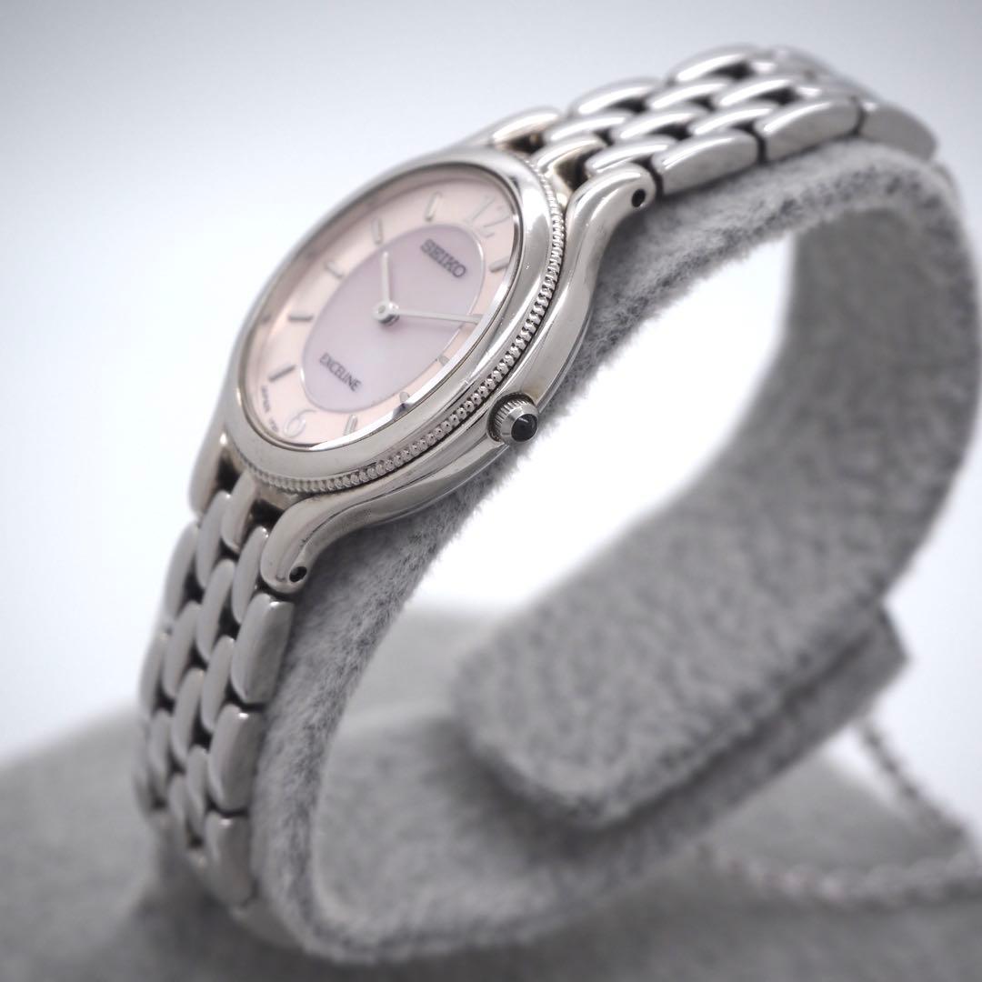 81 稼働【美品】SEIKO 時計　Exceline レディース　オーバル