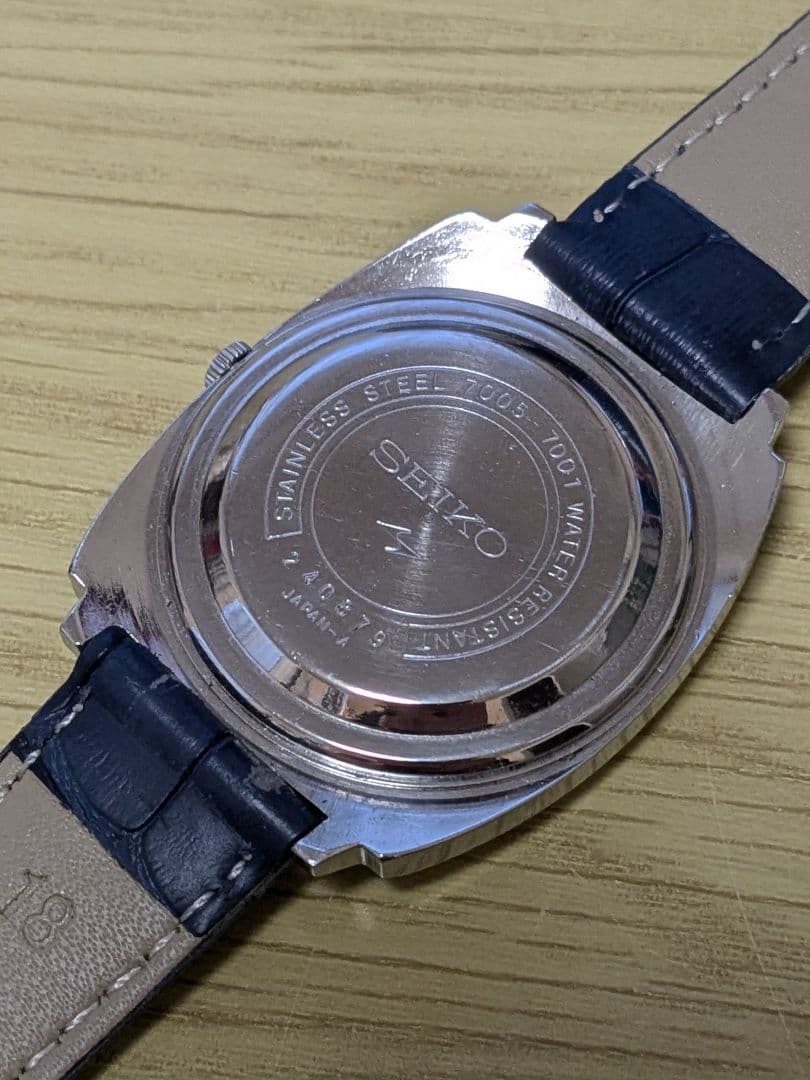 SEIKO セイコー OH済 アンティーク ネイビー 1972年製 昭和47年