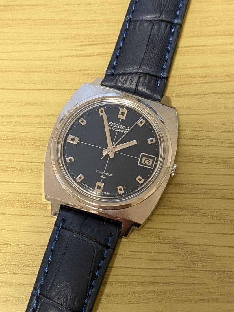 SEIKO セイコー OH済 アンティーク ネイビー 1972年製 昭和47年